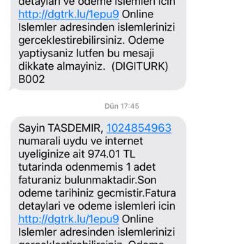 Digiturk Pişmanlıktır Üyelik Yapılıyor Ve Farklı Faturalar Çıkıyor