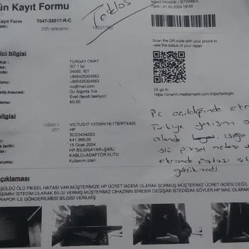 Teklos Lojistik Ve HP Bilgisayar Kusurlu Ürüne Sahip Çıkmıyor