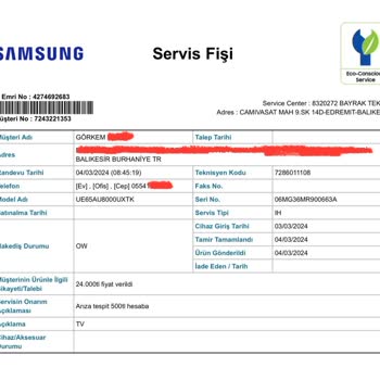 Samsung LED TV Ekranında Yarısı Kararma Sorunu!