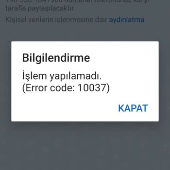Sahibinden Error 10037 Hatası