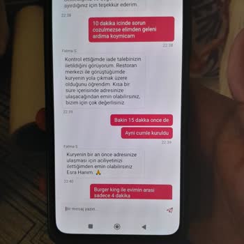 Yemeksepeti'nde Geç Teslimat Ve İletişim Sorunları