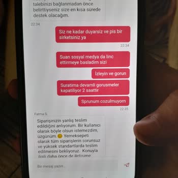 Yemeksepeti'nde Geç Teslimat Ve İletişim Sorunları