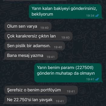 Turyap Haydarbey Temsilcisi Yaptığım Satış İşleminden Paramı Ödemiyor