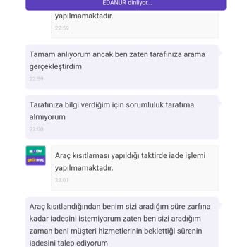 Getir Kiralamada Oluşan Sorun Sonucu Beni Hatalı İlan Ediyorlar.