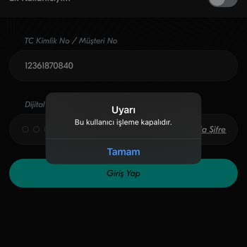 Türkiye Finans Uygulaması Hata Veriyor