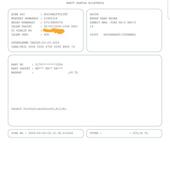 Yemek Sepeti Firmasından Haberim Olmadan Kartımdan Para Çekilmiş