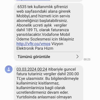 Vodafone Haksız Fatura Yansıması Ve Mağduriyetim