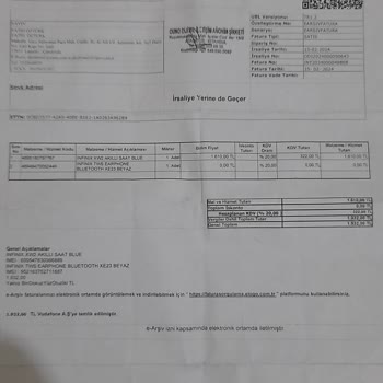 Ouno Service Vodafone Yanımda Mağazasından Aldığım İnfinix Marka Akıllı Saat