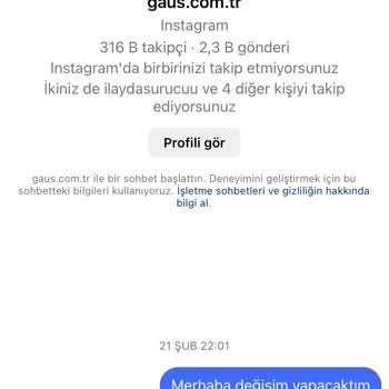 Gaus Değişim Hediye Çeki İptal Edildi