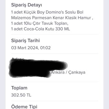 Domino's Pizza Ümitköy Eksik, Soğuk Ve Geç Sipariş