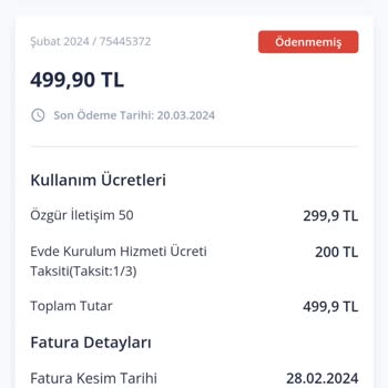TurkNet Kullanmadığım İnternet Parasını Ve 600₺ Kurulum Ücreti İstedi