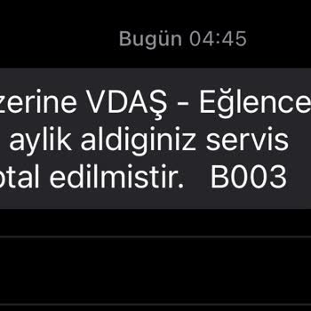Vodafone İznim Olmadan Yapılan İşlem
