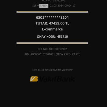 VakıfBank Kampanya Kapsamında Faizsiz Taksitlendirme Yapmıyor.