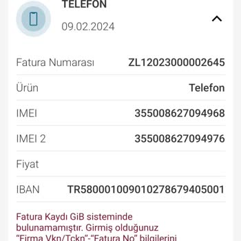 Teknosa Telefon GİB Kaydı