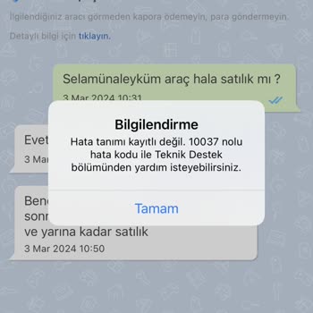 Sahibinden 10037 Hata Kodu