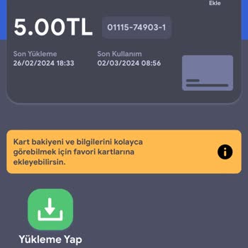 Kent Kartıma Para Yüklenmedi
