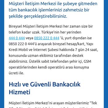 Yapı Kredi Bankası Müşteri Memnuniyeti Arayan Bir Banka Değil
