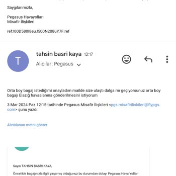 Pegasus'un Valiz Almamak İçin Çabası