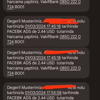 Facebook Ads Şeklinde 6kez Para Çekimi