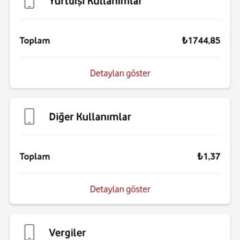 Vodafone Kullanılmayan Faturalandırılma Aşırı Fatura