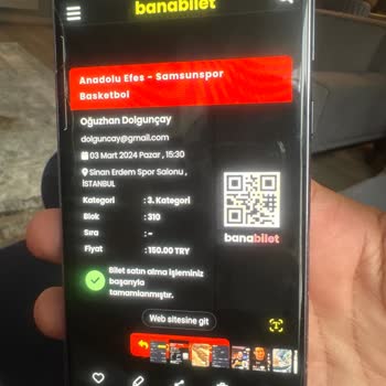 Banabilet.com Tanımlanamayan Maç Bileti