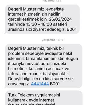 Türk Telekom Arıza Giderilmesi Ekip Gelmemesi
