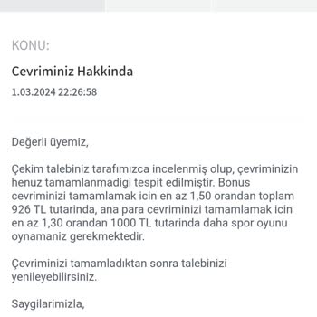 Alibahis Ödeme Yapmaması Çevrimsiz Bonus Deyip Çevrimli Vermesi