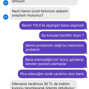 Getir Uygulamasının Tüketicinin Yanında Olmaması