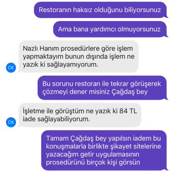 Getir Uygulamasının Tüketicinin Yanında Olmaması