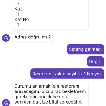 Getir Teslim Edilmeyen Geciken Gelmeyen Yemek. Teslim Edildi Gösterildi.