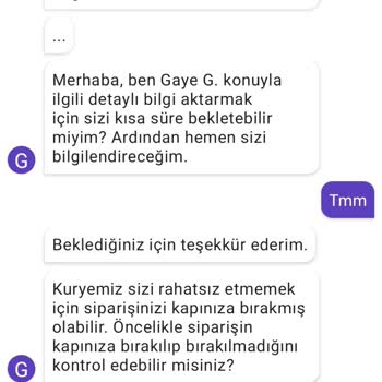 Getir Teslim Edilmeyen Geciken Gelmeyen Yemek. Teslim Edildi Gösterildi.