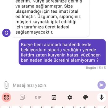 GetirYemek Getirin Mağduriyeti İade Yatmaması