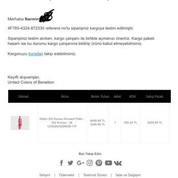 Benetton Online Alışverişte Beden Karmaşası Ve Mağaza İletişim Sorunu