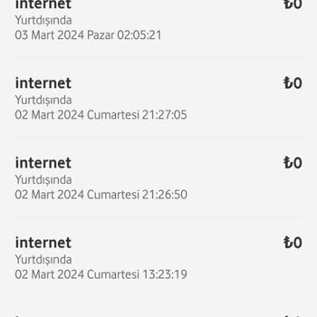 Vodafone'un Otomatik Aktif Olan Yurt Dışı İnternet Ücretlendirmesi