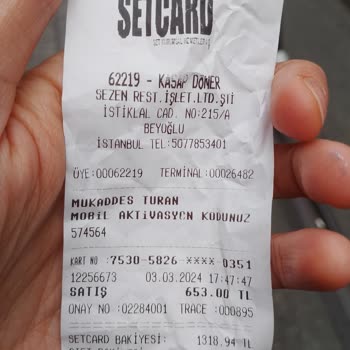 Kasap Döner De Fazla Fiyat Ödedik