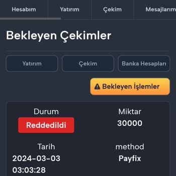 Fixbet 80 Bin Tl Çekimimi Vermedi
