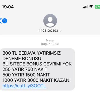 Starzbet Bahis Sitesinden Numarama Gelen Mesajlar
