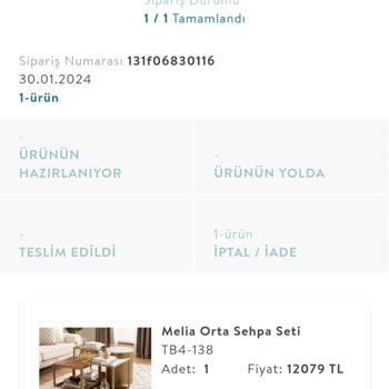 Vivense Vitesten Ürünüm Bir Türlü Gelmedi