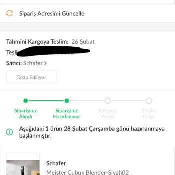 Schafer Fiyat Yükselttiği Ürünü Göndermiyor