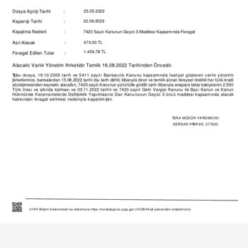 Akbank Borç Yok Dosya Aktif