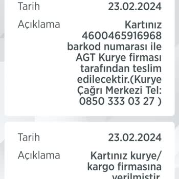 Ziraat Bankası AGT Kurye Gerçek Dışı Beyanlarla Mağdur Ediyor