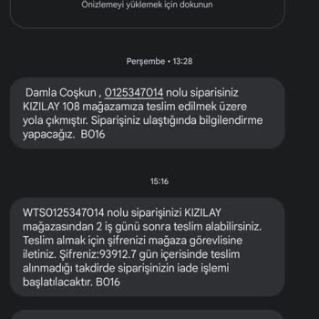 Watsons Mağazaya Geldi Denilen Ancak Gelmeyen Sipariş