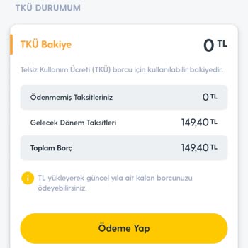 Turkcell Telsiz Kullanım Ücreti (tkü)