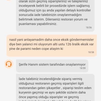Trendyol GO İade Talebi Reddedildi