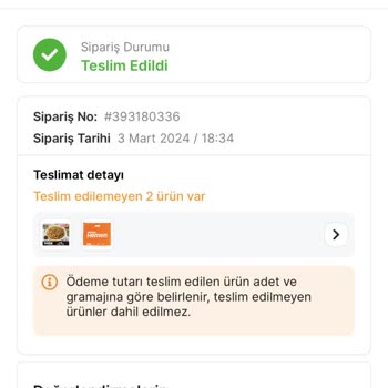 Migros Hemen Yanlış Ve Eksik Ürün.