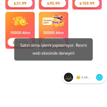 Weplay Altın Yükleme Hatası
