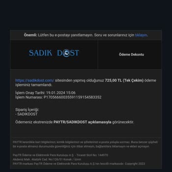 SadıkDost (sadikdost.com) Aldığım Mama Gelmedi Para İadesi İstiyorum