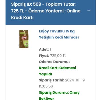 SadıkDost (sadikdost.com) Aldığım Mama Gelmedi Para İadesi İstiyorum