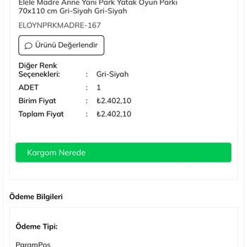 Elele Baby Elele Park Yatak