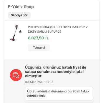 Hepsiburada Kafalarına Göre Sipariş İptali